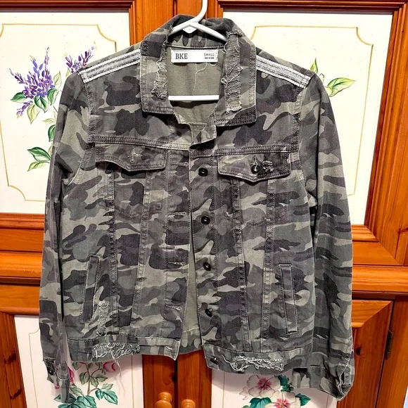 Denim Camo Jacket by BKE - Picture 1 of 6